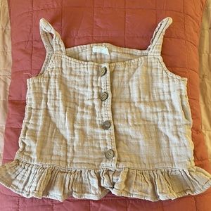 Blush Muslin ruffle tank - Excellent condition